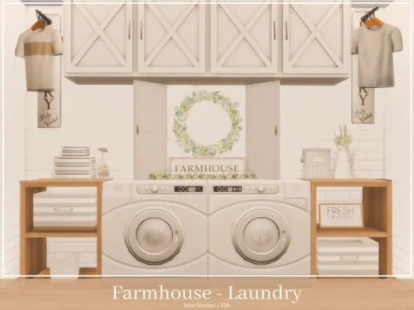 Alpha Mini Simmer's Farmhouse Laundry - The Sims 4 Custom Content
