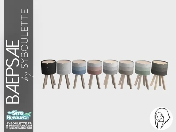 Baepsae set Bedside table - The Sims 4 Custom Content