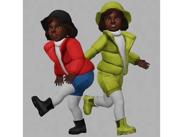 Maxis Match Korinna Jacket Makenna Boots - The Sims 4 Custom Content