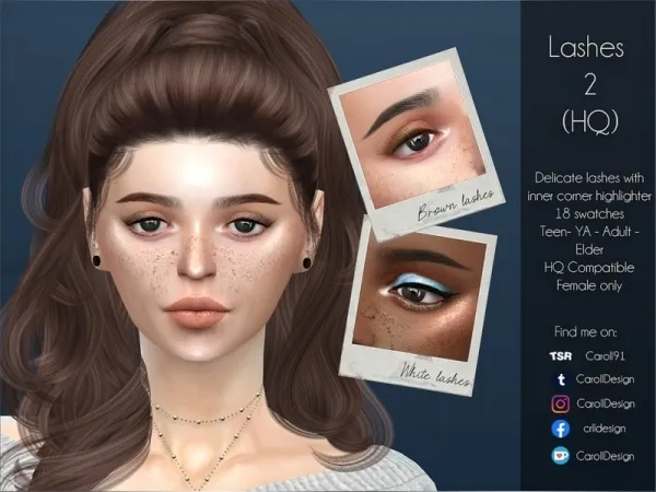 Alpha Caroll91's Lashes 2 (HQ) - The Sims 4 Custom Content