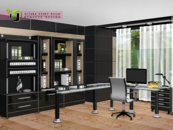 Alpha Altara Study Room - The Sims 4 Custom Content