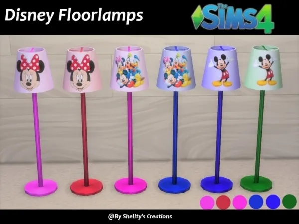 Alpha Shellty's Disney Floorlamps - The Sims 4 Custom Content