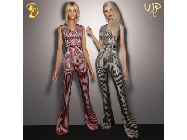 Alpha Balmain Jumpsuit VIP10 by turksimmer - The Sims 4 Custom Content