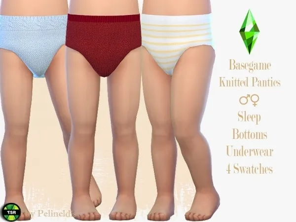 Maxis Match Pelineldis' Toddler Knitted Panties - The Sims 4 Custom Content