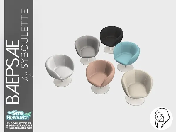 Baepsae set Desk chair - The Sims 4 Custom Content