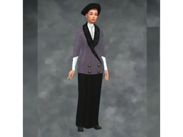 Alpha Edwardian Tapestry Suit - The Sims 4 Custom Content