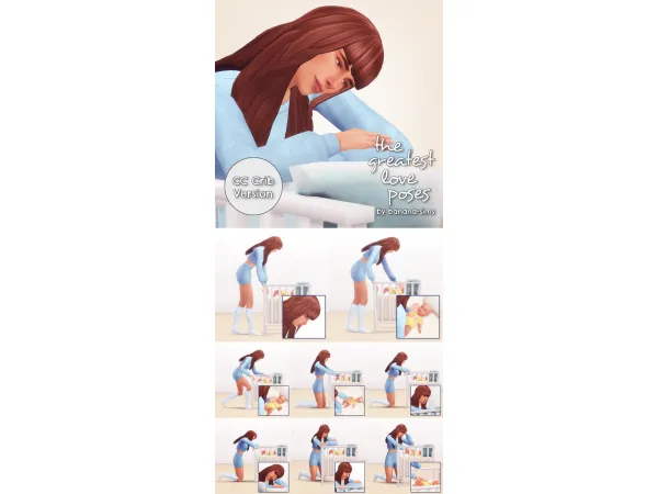 Alpha The Greatest Love Pose Pack Sims ( Crib Version) sims by Banana - The Sims 4 Custom Content
