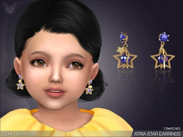 Alpha ATRIA STAR EARRINGS FOR TODDLERS by giuliettasims - The Sims 4 Custom Content