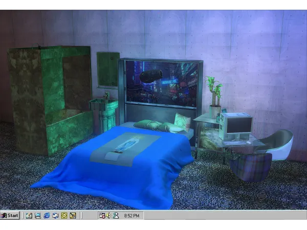 Alpha dung sci fi bed set - The Sims 4 Custom Content