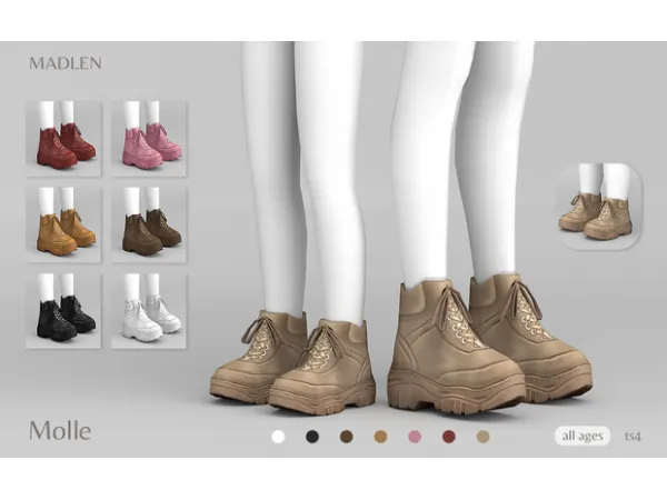 Maxis Match Madlen Molle Boots by Madlen - The Sims 4 Custom Content