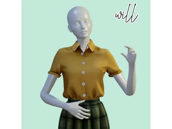 Alpha Will shirt by amelylina - The Sims 4 Custom Content