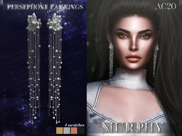 Alpha Persephone Earrings - The Sims 4 Custom Content