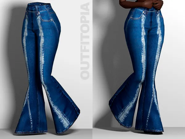 Alpha Whats Up Denim Pants - The Sims 4 Custom Content