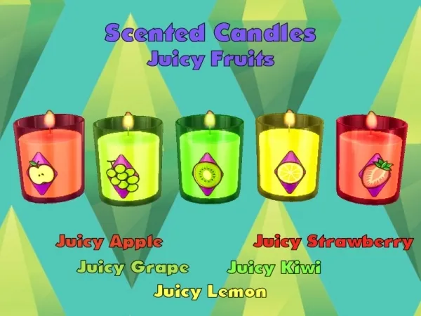 Maxis Match Candles Juicy Fruits - The Sims 4 Custom Content