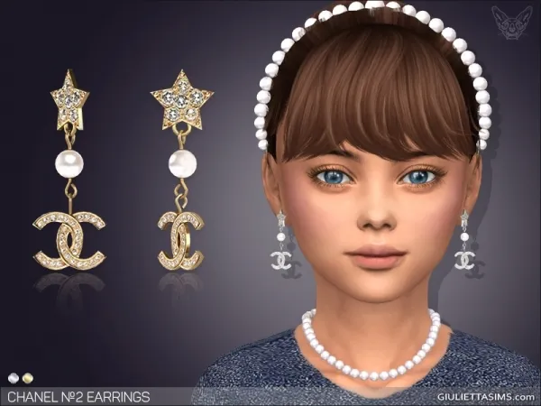 Alpha Designer Earrings 2 For Kids - The Sims 4 Custom Content