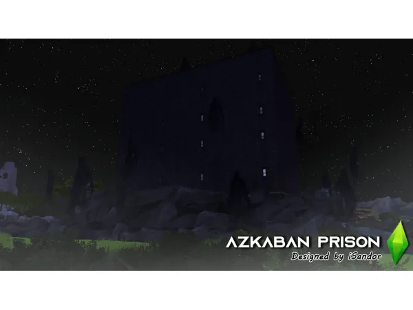 Maxis Match Azkaban prison Harry Potter builds by iSandor - The Sims 4 Custom Content