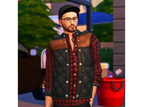 Maxis Match Joliebeans Lumberjack Jacket Recolored - The Sims 4 Custom Content