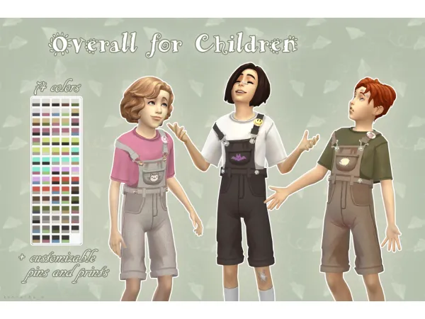 Maxis Match Overall for Children by kennetha_v - The Sims 4 Custom Content