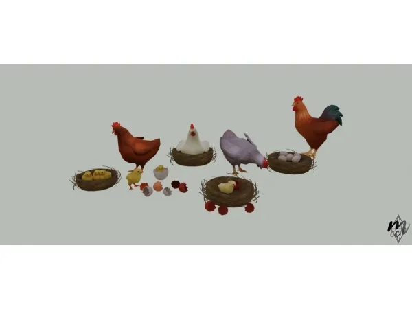 Chickens Set - The Sims 3 Custom Content