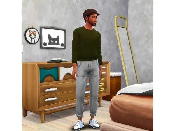 Maxis Match Tiny Living Cuffed Pants Recolored - The Sims 4 Custom Content