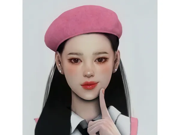Alpha Unisex Wool beret by eunosims - The Sims 4 Custom Content