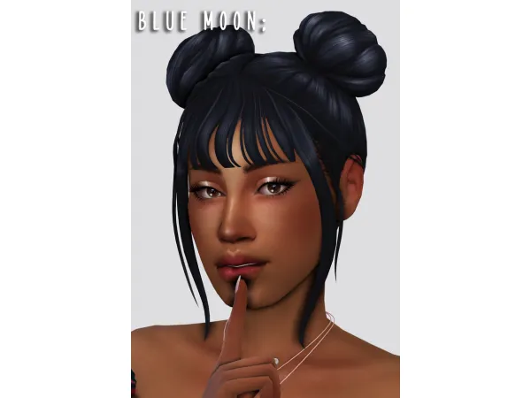 Maxis Match blue moon hair by heartspice - The Sims 4 Custom Content