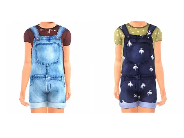 Panda Overalls - The Sims 3 Custom Content