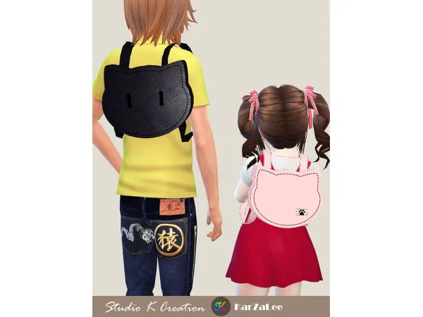 Alpha Cat backpack by simsfinds - The Sims 4 Custom Content