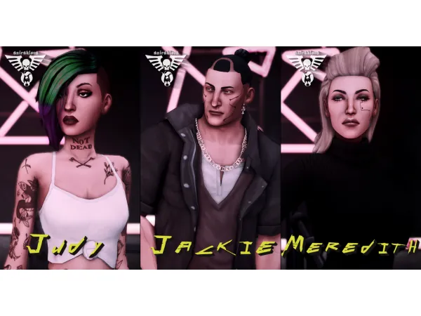 Maxis Match [KariLova] Cyberpunk 2077 Hairstyles - The Sims 4 Custom Content