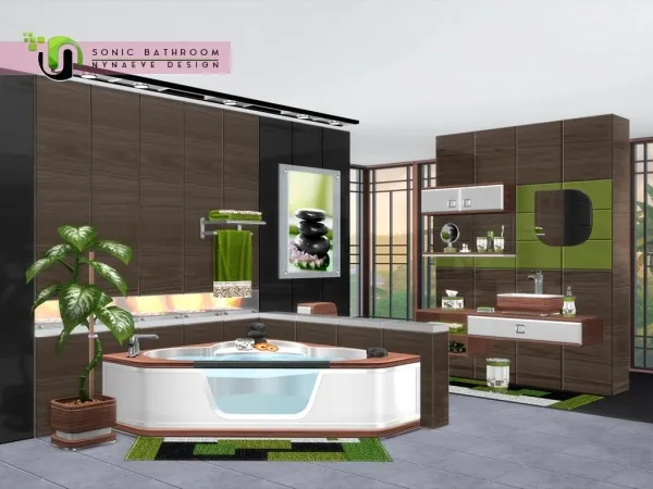 Alpha Sonic Bathroom - The Sims 4 Custom Content