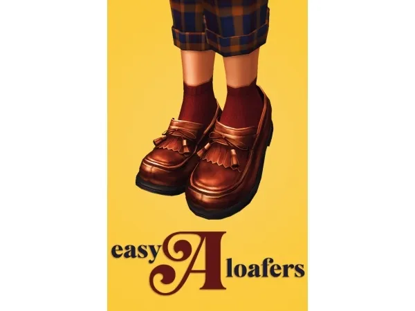 Maxis Match easy A loafers - The Sims 4 Custom Content
