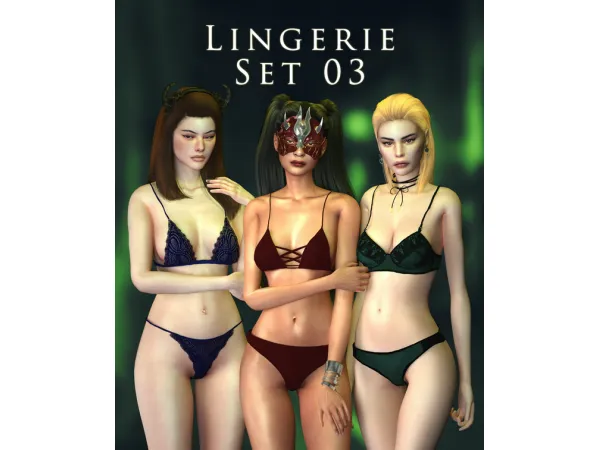 Alpha Lingerie Set 03 by astya96 - The Sims 4 Custom Content