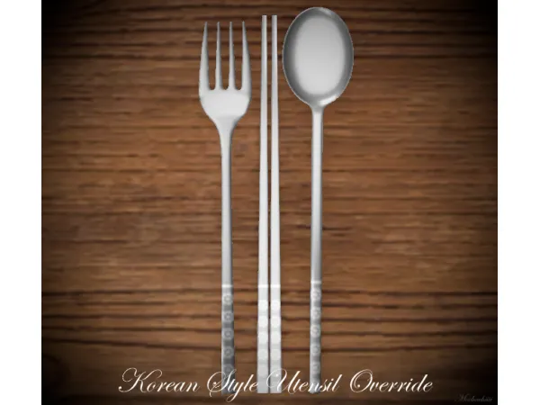 Alpha KOREAN STYLE UTENSIL OVERRIDE FOR SIMS 4 - The Sims 4 Custom Content