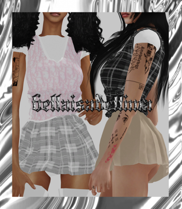 Alpha Y2K SCHOOLGIRL by simsfinds - The Sims 4 Custom Content