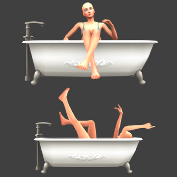 Mix [BULTAE] Bathtub Pose Pack by simsfinds - The Sims 4 Custom Content