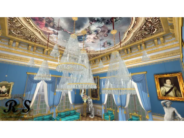 Alpha FONTAINEBLEAU CHANDELIER SET FOR - The Sims 4 Custom Content