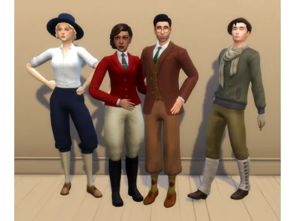 Maxis Match Early 20th Century Sportswear Separates - The Sims 4 Custom Content