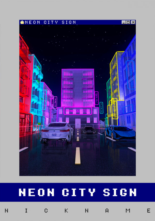Alpha NEON CITY SIGN by simsfinds - The Sims 4 Custom Content