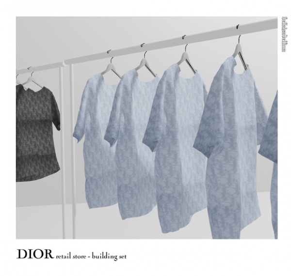 Alpha DIOR RETAIL STORE building set by simsfinds - The Sims 4 Custom Content