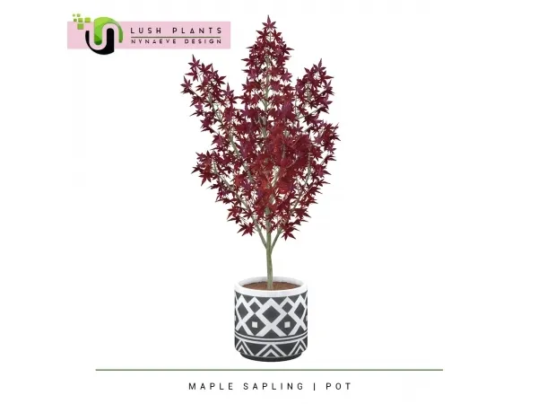 Alpha Lush Maple Sapling - The Sims 4 Custom Content