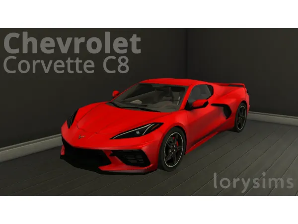 Maxis Match Chevrolet Corvette C8 by LorySims - The Sims 4 Custom Content