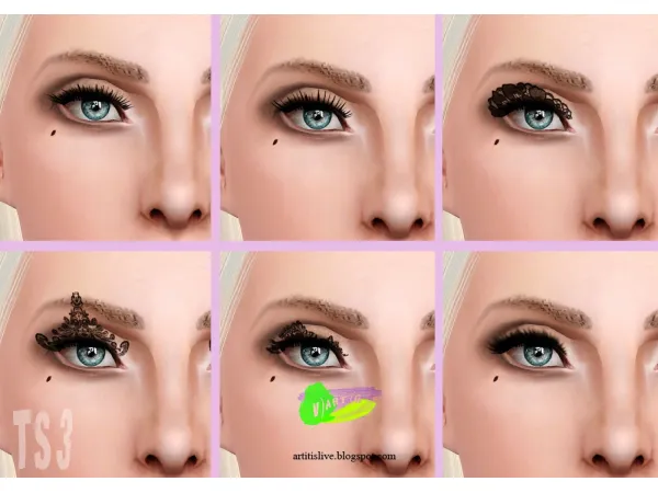 eyelashes based on mesh by Sintiklia - The Sims 3 Custom Content
