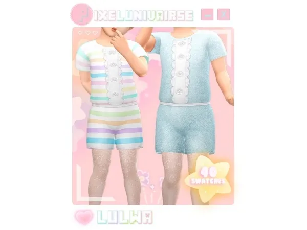 Maxis Match lulwa Short Jumpsuit - The Sims 4 Custom Content
