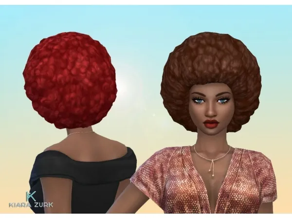 Maxis Match New Med Textured Curls - The Sims 4 Custom Content