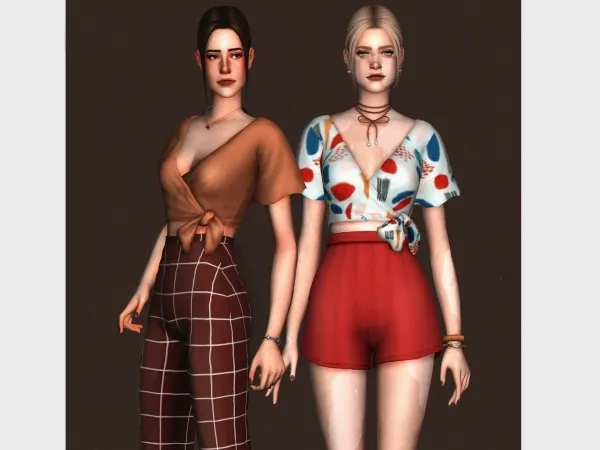 Maxis Match Dolce Vita Blouse by adrienpastel - The Sims 4 Custom Content