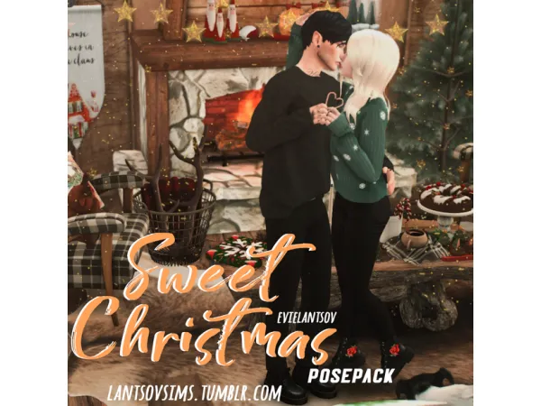 Mix Sweet Christmas posepack by Lantsov sims evielantsov on IG - The Sims 4 Custom Content