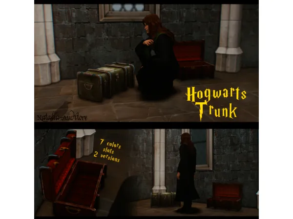 Maxis Match Hogwarts trunk Auditore by Natalia - The Sims 4 Custom Content