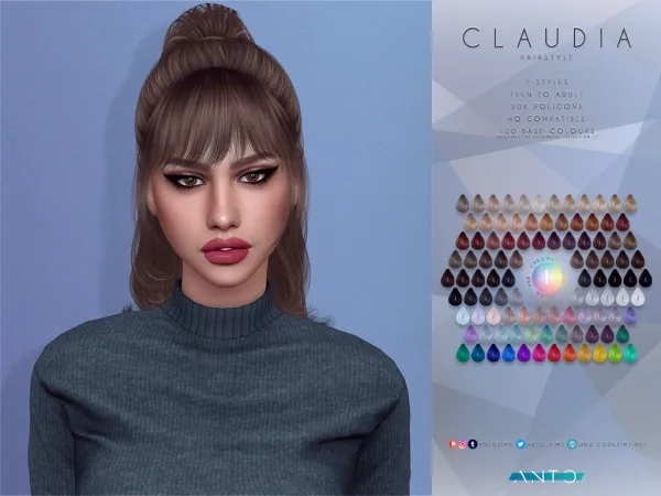 Alpha Claudia Hairstyle - The Sims 4 Custom Content