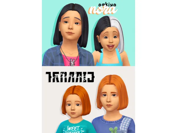 Maxis Match frankie by softerhaze nora by oakiyo by celeschul - The Sims 4 Custom Content
