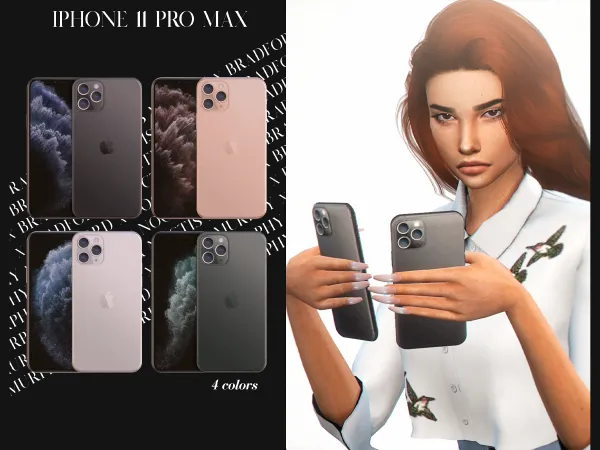 Alpha iPhone 11 Pro Max [Accessory and Default Replacenent] - The Sims 4 Custom Content